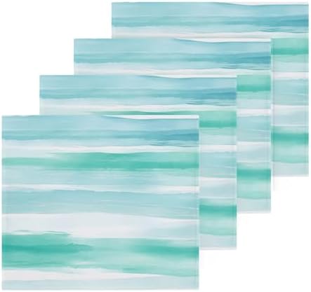 Mandarin Xigua Green Watercolor Washcloth Set