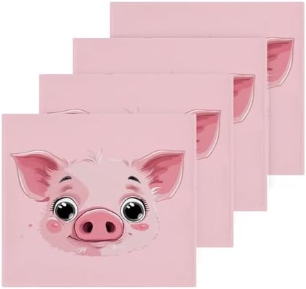 YETTASBINPink Pig Washcloth Set Soft Absorbent Cotton Face Towels