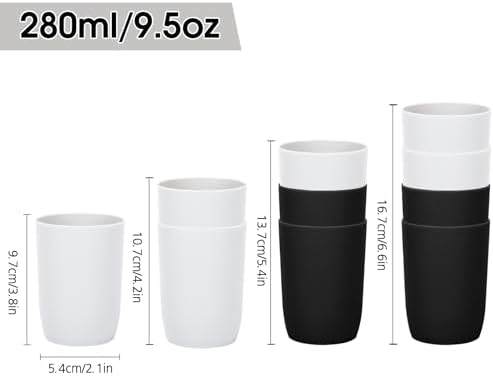 Topsky 4 Piece Bathroom Tumbler Set for Home Use