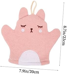 KALLORY Animal Bath Gloves 3pcs Soft Exfoliating Mitts