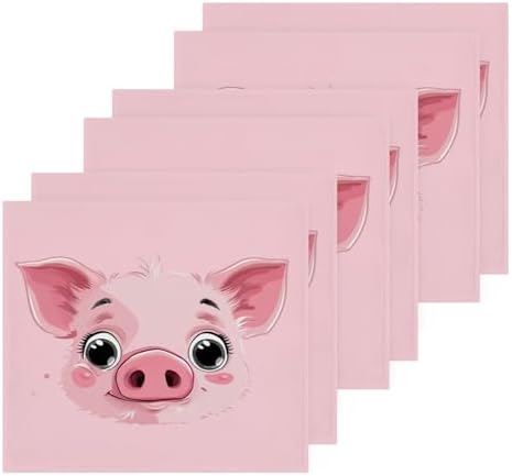 YETTASBINPink Pig Washcloth Set Soft Absorbent Cotton Face Towels