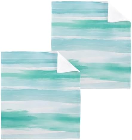 Mandarin Xigua Green Watercolor Washcloth Set