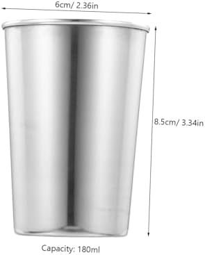 Cabilock Silver Tumbler 180ml Stainless Steel Water Cup
