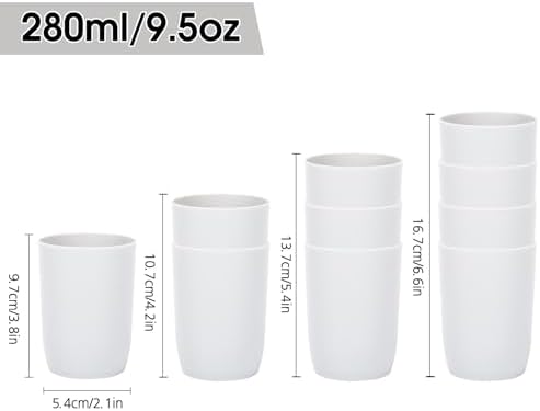 4-Pack White Reusable Tumbler Toothbrush Holders