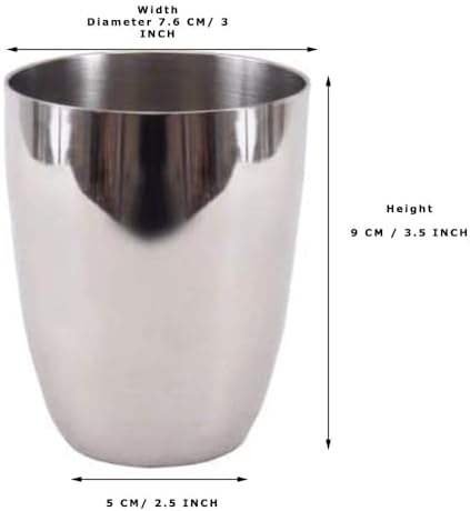 Sahishnu Stainless Steel Tumblers Set of 3 Kid Proof Durable