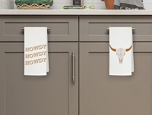 Retro Skull Cactus Western Charms 16x24 Set of 4