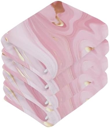 Marble Washcloth Set 2-Piece Soft Absorbent 12x12 Inch