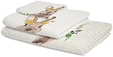 Boanket Watercolor Brown Bunny 3-Piece Towel Set