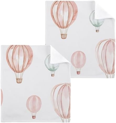 Xigua Watercolor Hot Air Balloons Washcloth Set
