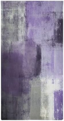 Purple Grey Hand Towels for Bathroom 2 Pack
