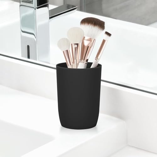 AstraLoom 4-Piece Unbreakable Bathroom Tumblers Toothbrush Organizer