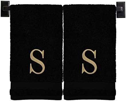 Monogrammed Luxury Hand Towels for Bathroom Set of 2