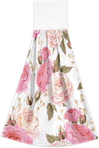 2-Piece Pink Rose Hand Towels