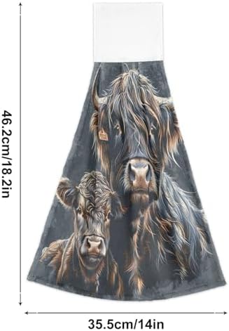 Highland Cow and Calf Kitchen Towels 182x14