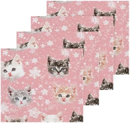 Xigua Adorable Kitten Washcloths Set of 2 12 x 12 Inch