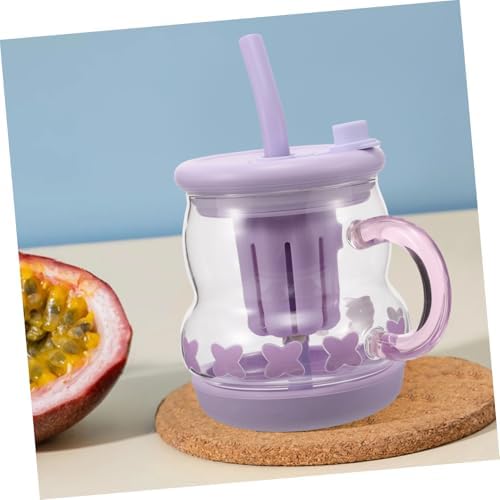 Stylish Glass Tumbler with Handle for Tea Coffee
