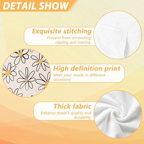 Double-Soft Daisy Floral Bath Towels for Home Gym
