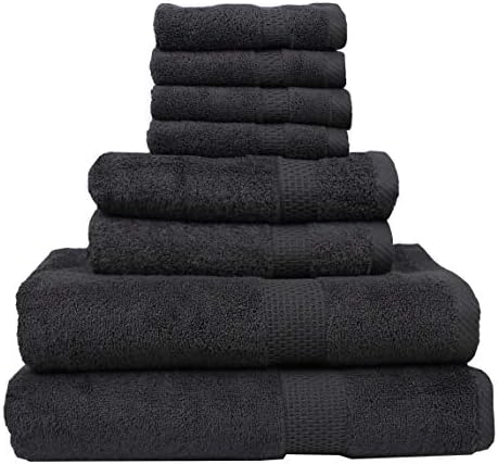 8-Piece Luxurious Combed Cotton Towel Set