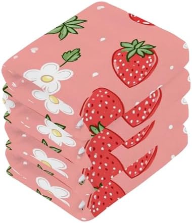 YETTASBIN Strawberry Washcloths 2 Pack 1