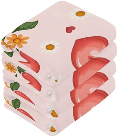 Xigua Cute Flower Washcloth Set - 2-12 X 12 Inch