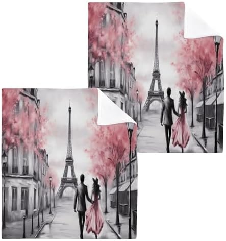 Eiffel Tower Face Towels Set