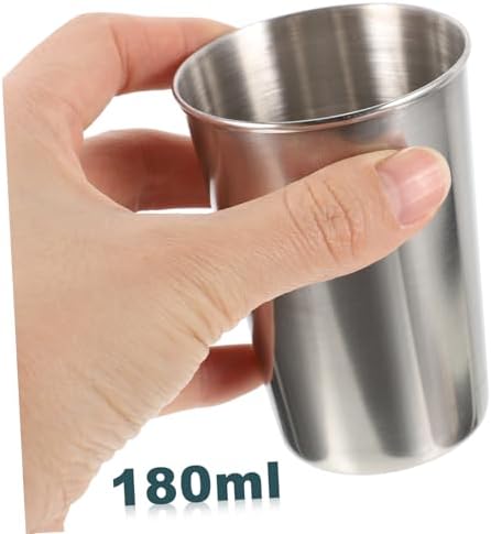 Cabilock Silver Tumbler 180ml Stainless Steel Water Cup