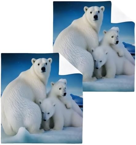Cute 12x12 Polar Bear Washcloth Soft cotton 10