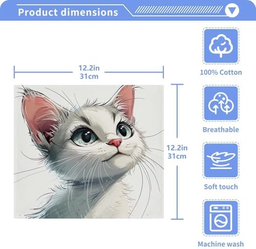 Say hello to our soft absorbent washcloths designed especially for felines
