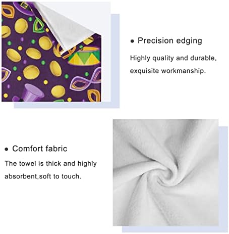 Mardi Gras Coins Bath Towels Set of 3 Extra Large Pure Cotton