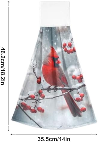 Winter Red Cardinal Hand Towels Set
