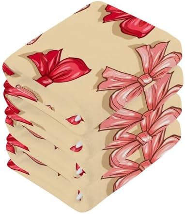 Perfect-Sized Red Pink Washcloth Set for Babies Kids