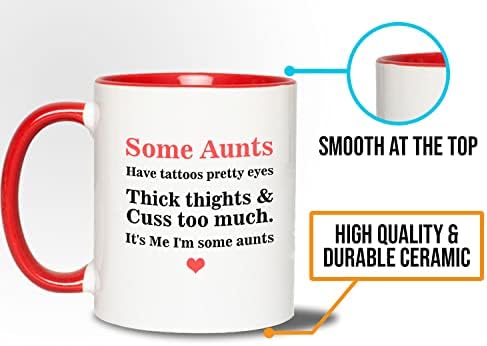 Funny Aunt 2Tone Red Novelty 11oz Mug