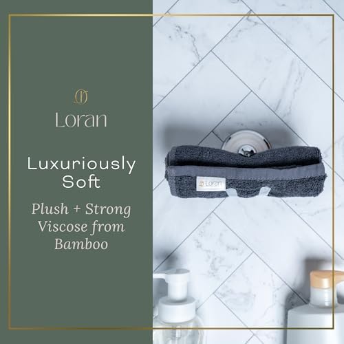 Loran Charcoal Grey Washcloths