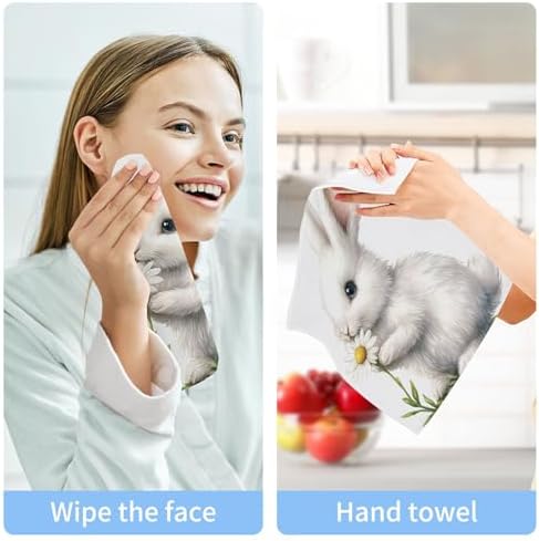 Kigai Bunny with Daisy 2 Pack Washcloths 1