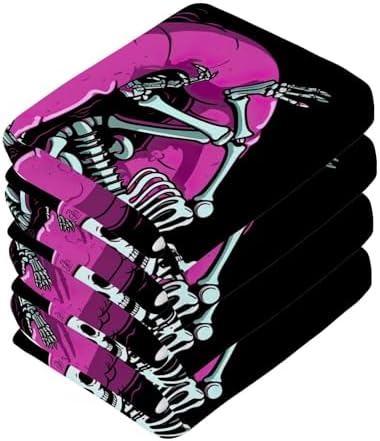 Skeleton Washcloths - Soft Absorbent Reusable Face Towels