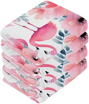YETTASBIN Flamingo Washcloths 2 Pack Soft Cotton Baby Face Towels