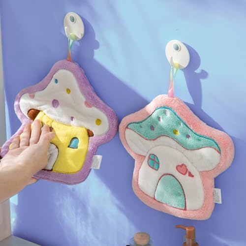 Cute Mushroom Kitchen Towel Absorbent Quick-Drying
