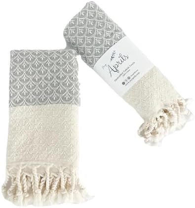 -gray shell hand towel set