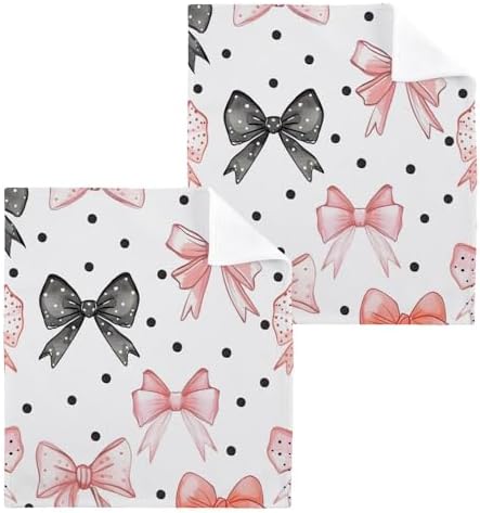 Bow Dots Washcloth Set