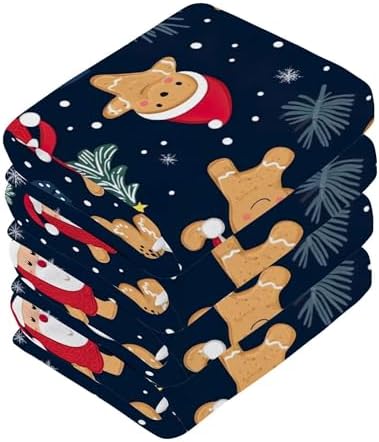 Cute Christmas Washcloth Set Multi-Purpose Fast Drying