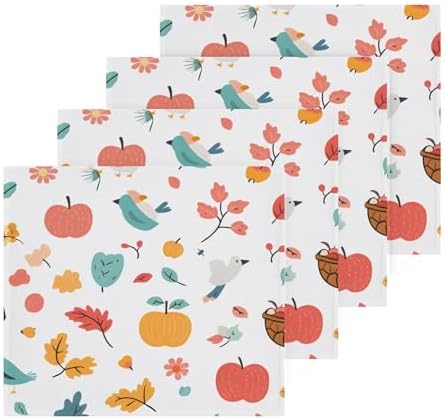 Machine Washable Autumn xigua Washcloth Set - Soft Absorbent Face Body Kitchen Toweels