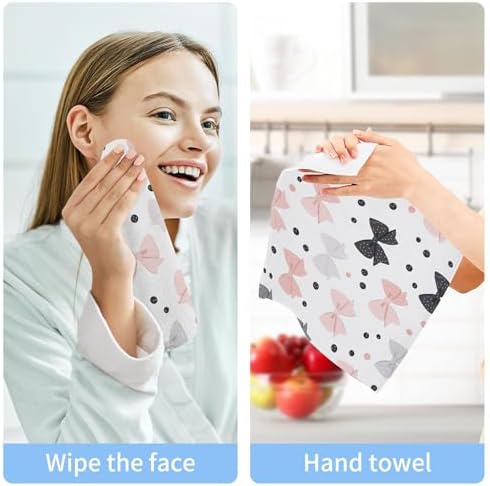 Xigua Bows Washcloths Set of 2 12x12 Inch