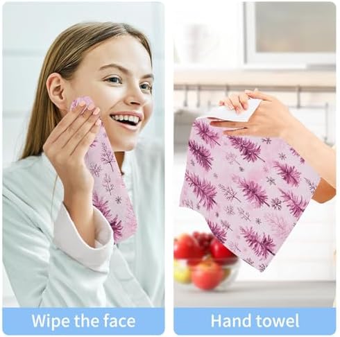 Xigua Trees and Snowflakes Fast Drying Washcloth Set
