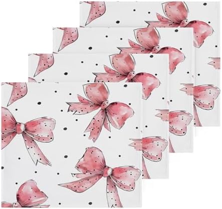 Perfectly Soft and Absorbent Pink Bow Washcloths