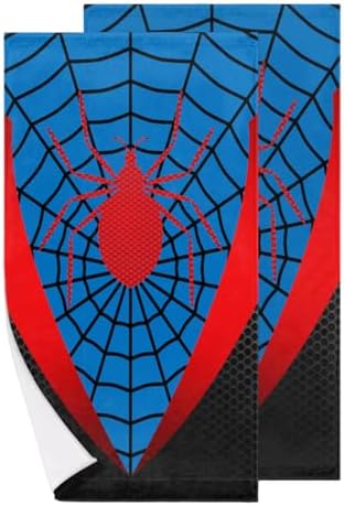 Kids Blue Spider Web Face Towels