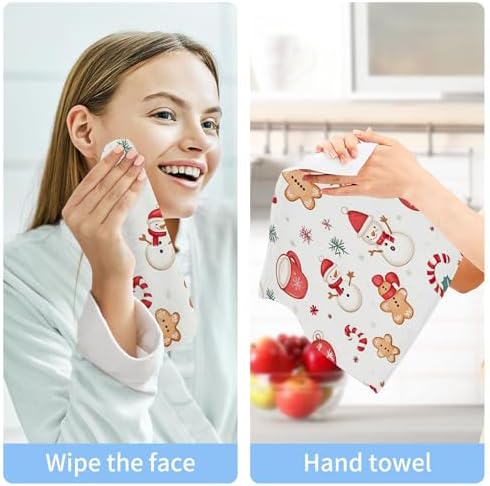 Cute Christmas Washcloth Set - Fast Drying Multi-Purpose