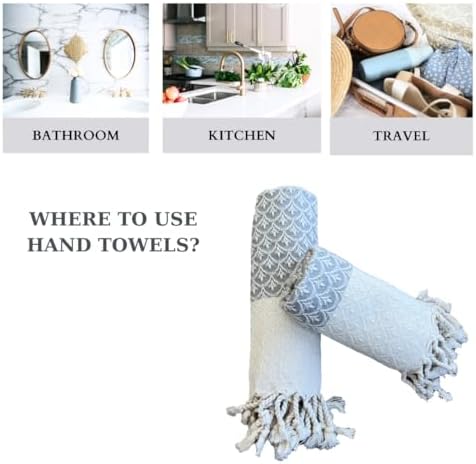 -gray shell hand towel set