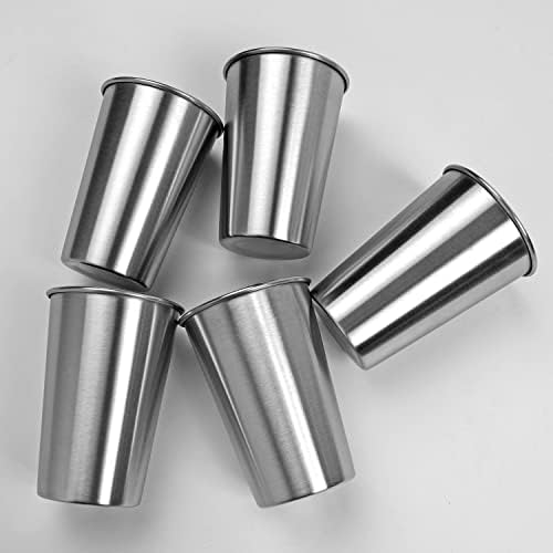 Stainless Steel Cups 18oz Set 5Pcs