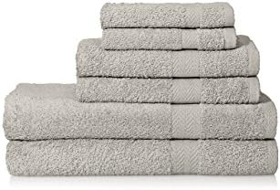 6-Piece cotton bath towel set Pearl Gray Luxurious bath experience
