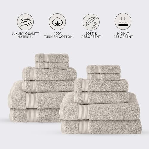 Classic Turkish Towels CTT 12 Piece Family Set